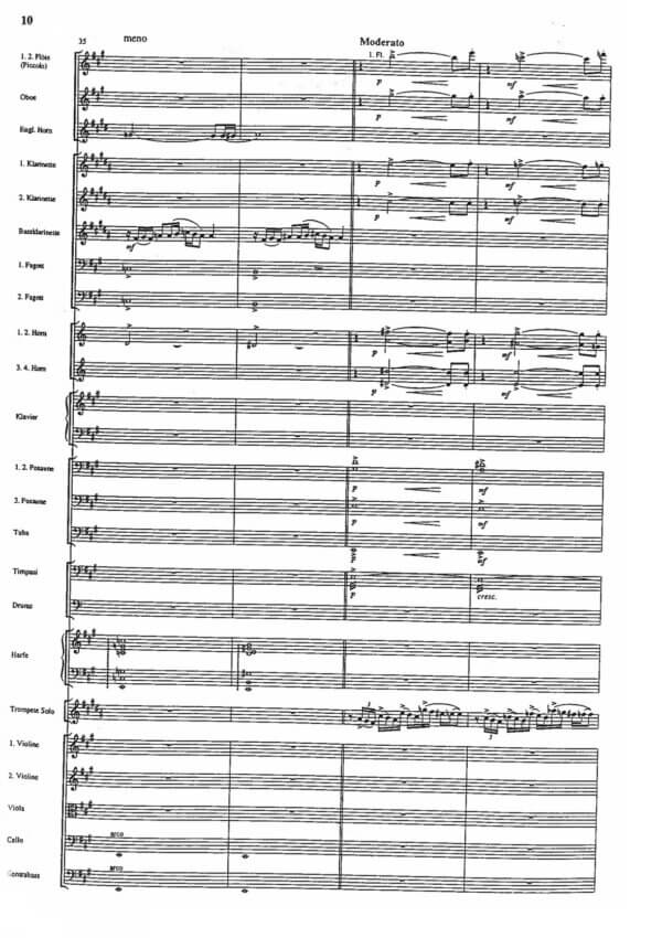 Gershwin, George  - Rhapsody in Blue for trumpet & orchestra arr. T. Dokshizer (orchestra score) - Image 2