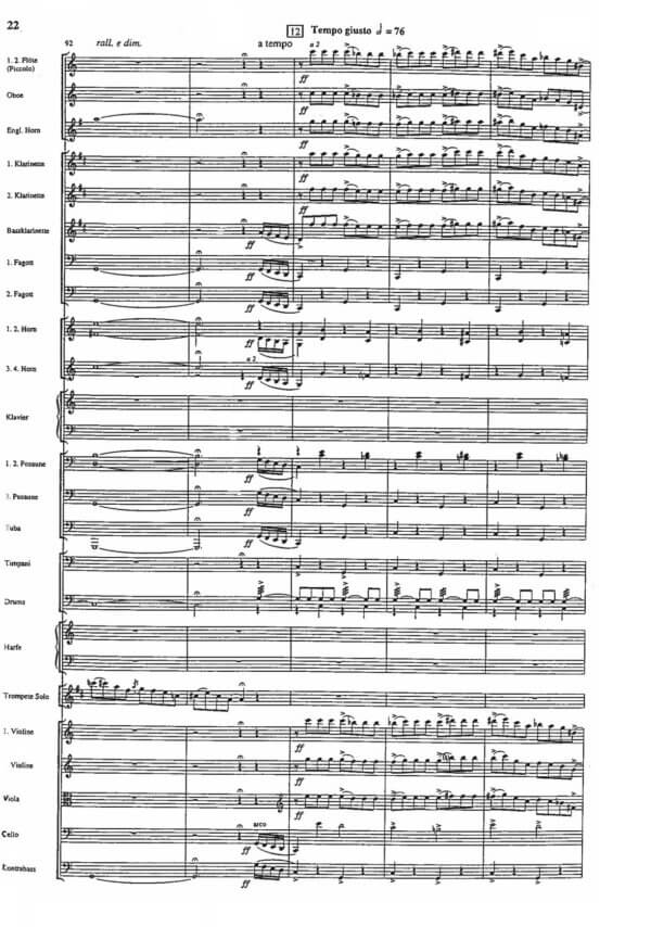 Gershwin, George  - Rhapsody in Blue for trumpet & orchestra arr. T. Dokshizer (orchestra score) - Image 3