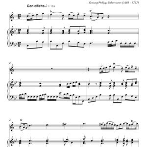 Telemann, Georg Philipp - Partita No.1 Bb, TWV 41:B1 for trumpet Bb & piano