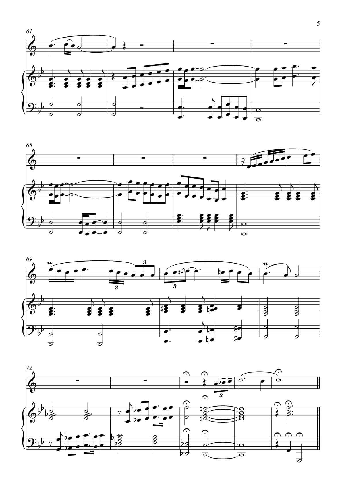 Rodrigo, Joaquin - Adagio from Concerto de Aranjues for flugelhorn Bb & piano - Image 2