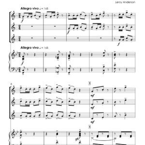 Anderson, Leroy - Bugler's Holiday for 3 trumpet's & piano