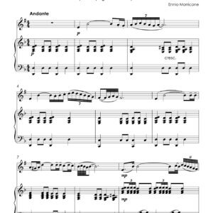 Morricone, Ennio - A Fistfull of Dollars (Per un pugno di dollari) for trumpet Bb & piano