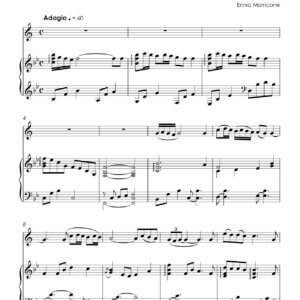 Morricone, Ennio - Gabriel's Oboe for trumpet Bb and piano in Bb major (low version)