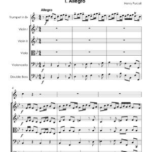 Purcell, Henry - Trumpet Sonata in Bb Major for trumpet Bb and strings