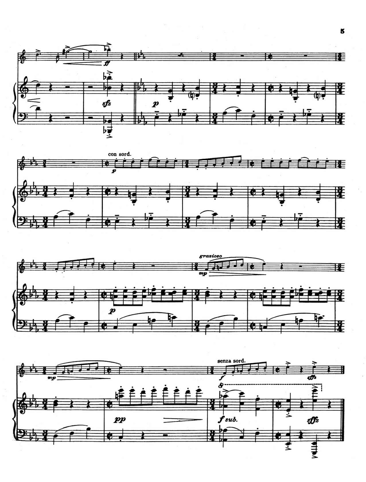 Bernstein, Leonard - Rondo for Lifey for trumpet Bb and piano - Image 3